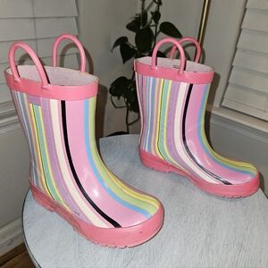Pluie Pluie Colorful Striped Kids Rain Boots